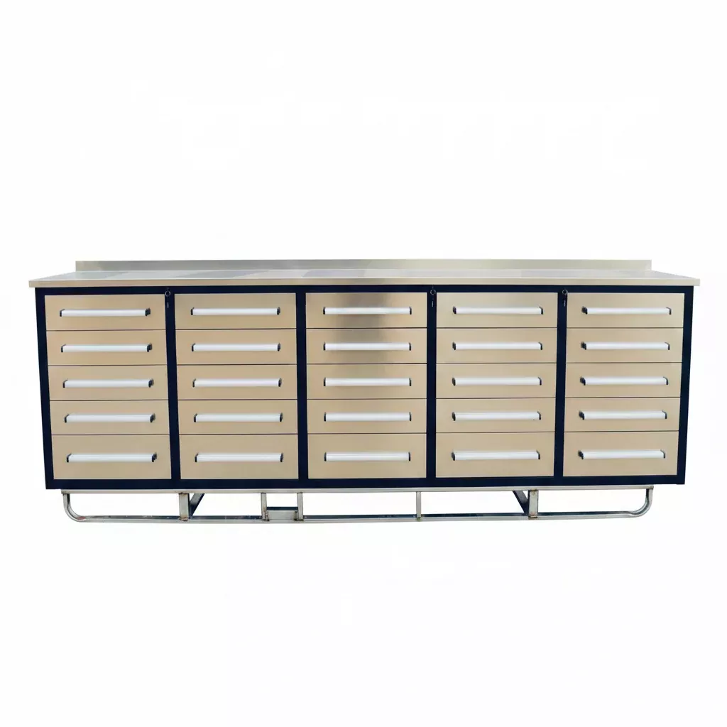 10 FT Heavy-Duty Steel Garage Tool Bench Work bench With 15/20/30/25/35 Drawers – Industrial Storage Table