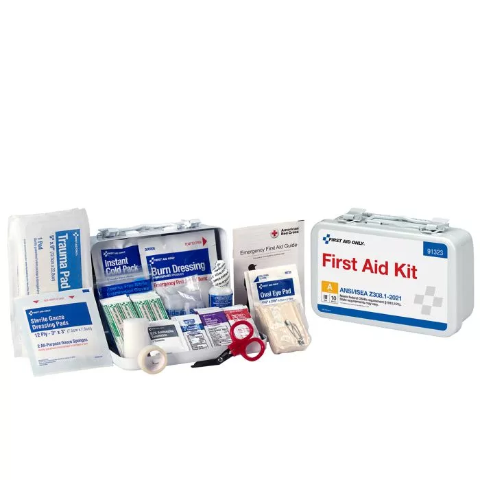 10 Person ANSI A Metal First Aid Kit, ANSI 2021 Compliant; 91323