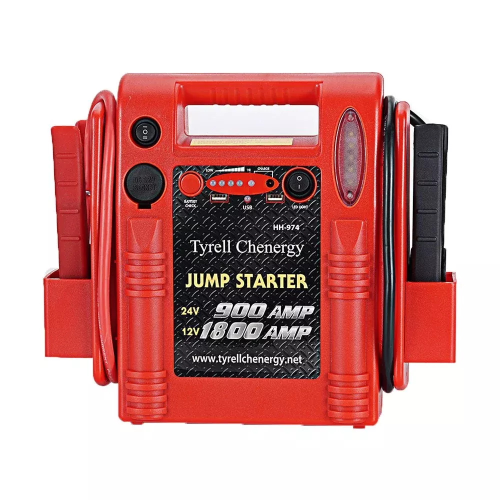 12V/24V Jump Starter Battery Booster – 1800/900 Amp Heavy-Duty – HH974