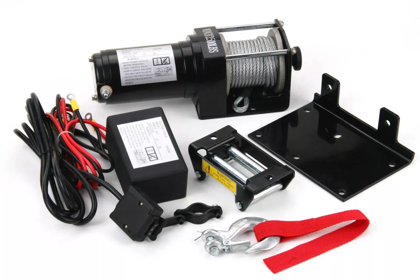 2,500 lb Electric Winch w/ Remote – Compact ATV/UTV Pulling Power 121EW