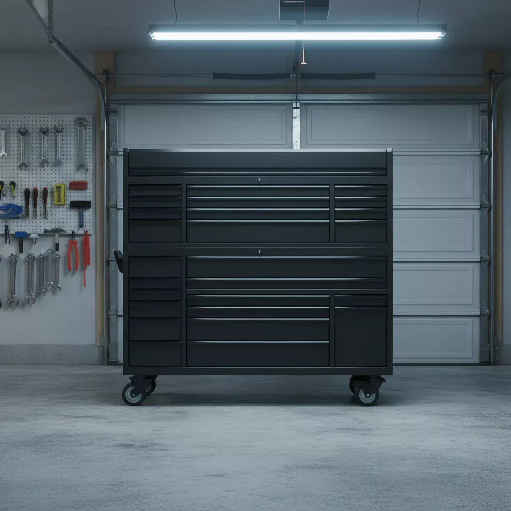6 FT Black 26-Drawer Tool Chest Workbench – Heavy-Duty Roller Cabinet for Garage & Shop | SKU: HTC7226PC