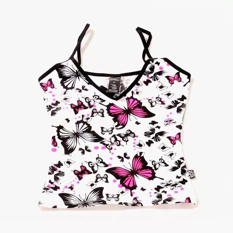 69slam butterfly singlet top girls