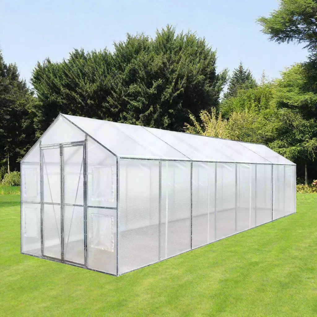8x13 FT & 8x26 FT Walk-In Greenhouse – Heavy-Duty PVC with Dual Doors & Vents
