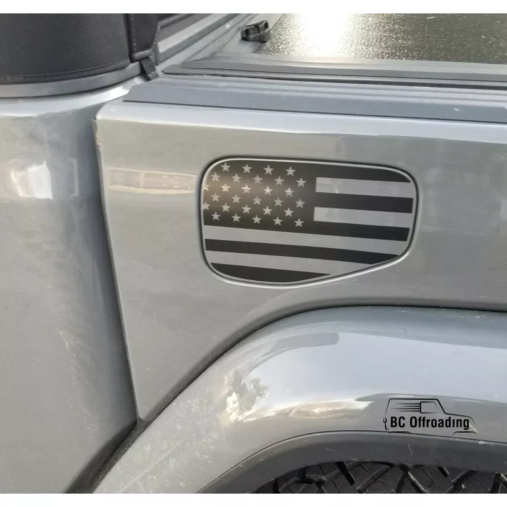 BC Offroading Gas fuel Door Decal American flag fits Jeep Gladiator JT