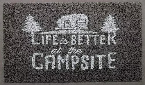 Camco Scrub Rug, Gray/White