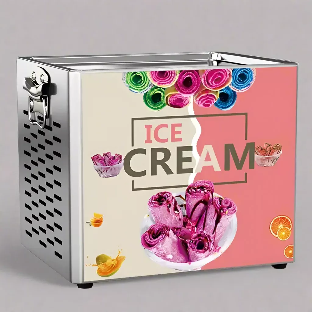 Commercial Stainless Steel Rolled Ice Cream Maker 330W | Fried Ice Cream Roll Machine | 110V/220V IMR0330