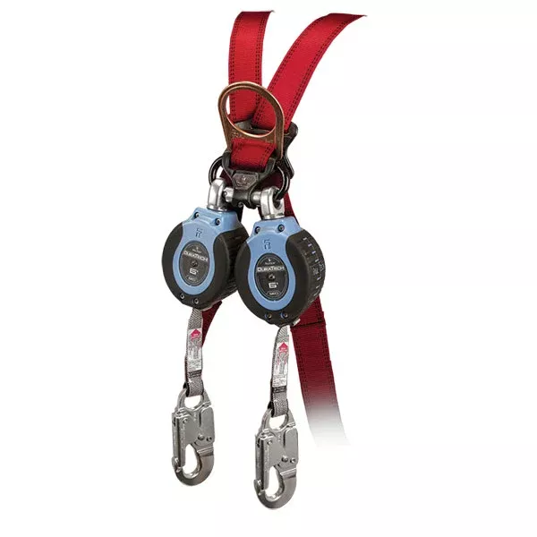 FallTech DuraTech 6 ft. Dual Leg Self-Retracting Device w/ Aluminum Snap Hook