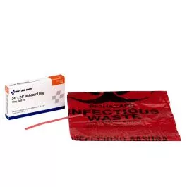 First Aid Only 21-022 Biohazard Bag With Tie