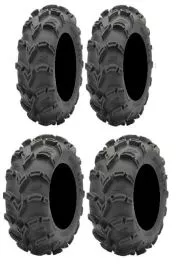 Full set of ITP Mud Lite XL 28x10-14 and 28x12-14 ATV Tires (4)