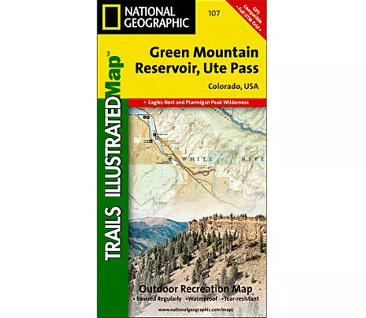 Green Mountain Reservoir, Ute Pass Trail Map