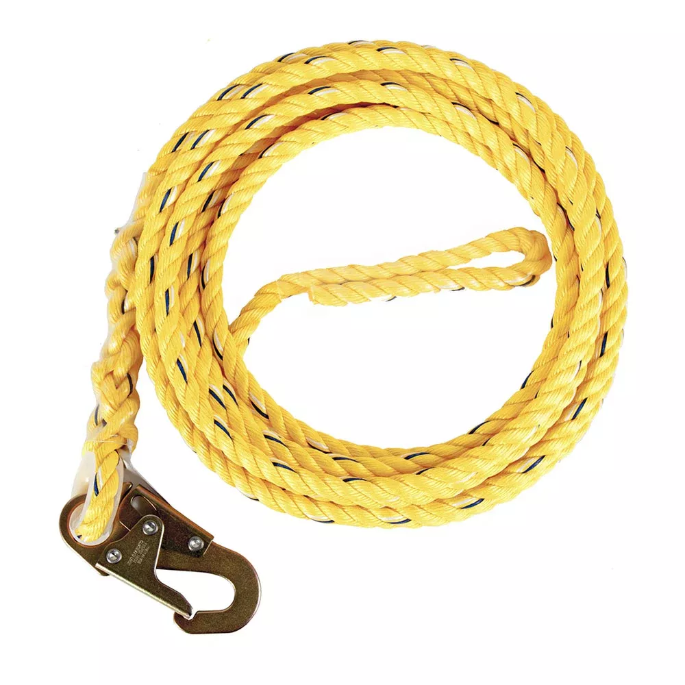 Guardian Poly Steel Vertical Rope Lifeline with Snap Hook - 30 ft.