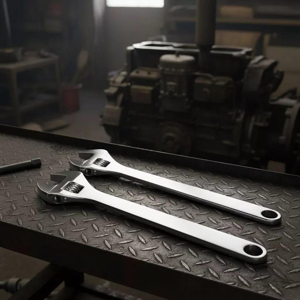 Heavy Duty Adjustable Crescent Wrench – 18" & 24" Chrome Steel | Industrial Hand Tool