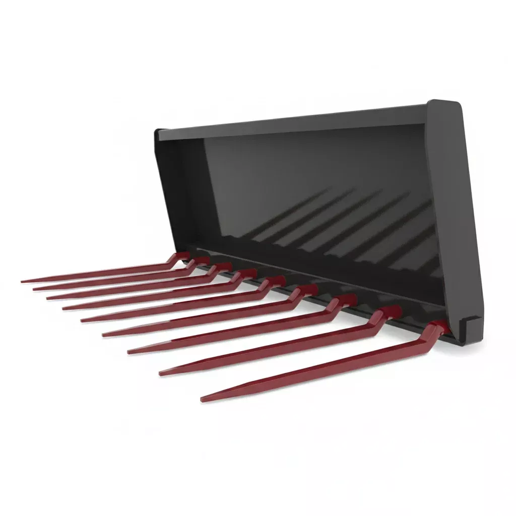 Heavy-Duty Skid Steer Stall Cleaning Manure Forks – 72" & 84" – Reinforced Steel Construction