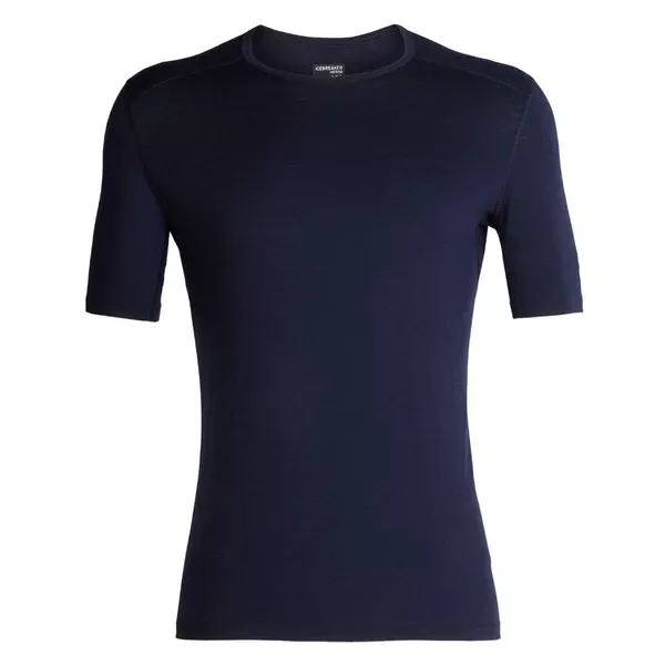 Icebreaker Men's Merino 200 Oasis Short Sleeve Crewe Thermal Top - Midnight Navy