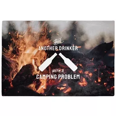 "Just Another Drinker With A Camping Problem" Throw