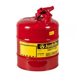 Justrite 7150100 5 Gallon Type I Steel Safety Can-Red for Flammables