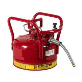 Justrite 7325120 Type II 2.5 Gallon Steel Safety Can For Flammables DOT Transport with Roll Bars