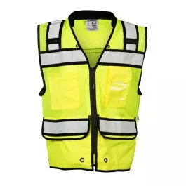 Kishigo S5004 Hi-Vis Lime High Performance Surveyors Vest