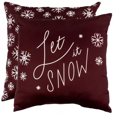 "Let It Snow" Decorative Pillow
