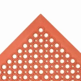 Notrax by Justrite 562S0 Red Durable Red Drainage Anti-Fatigue Mat Sanitop 562RD