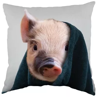 "Pig In A Blanket" Decorative Pillow