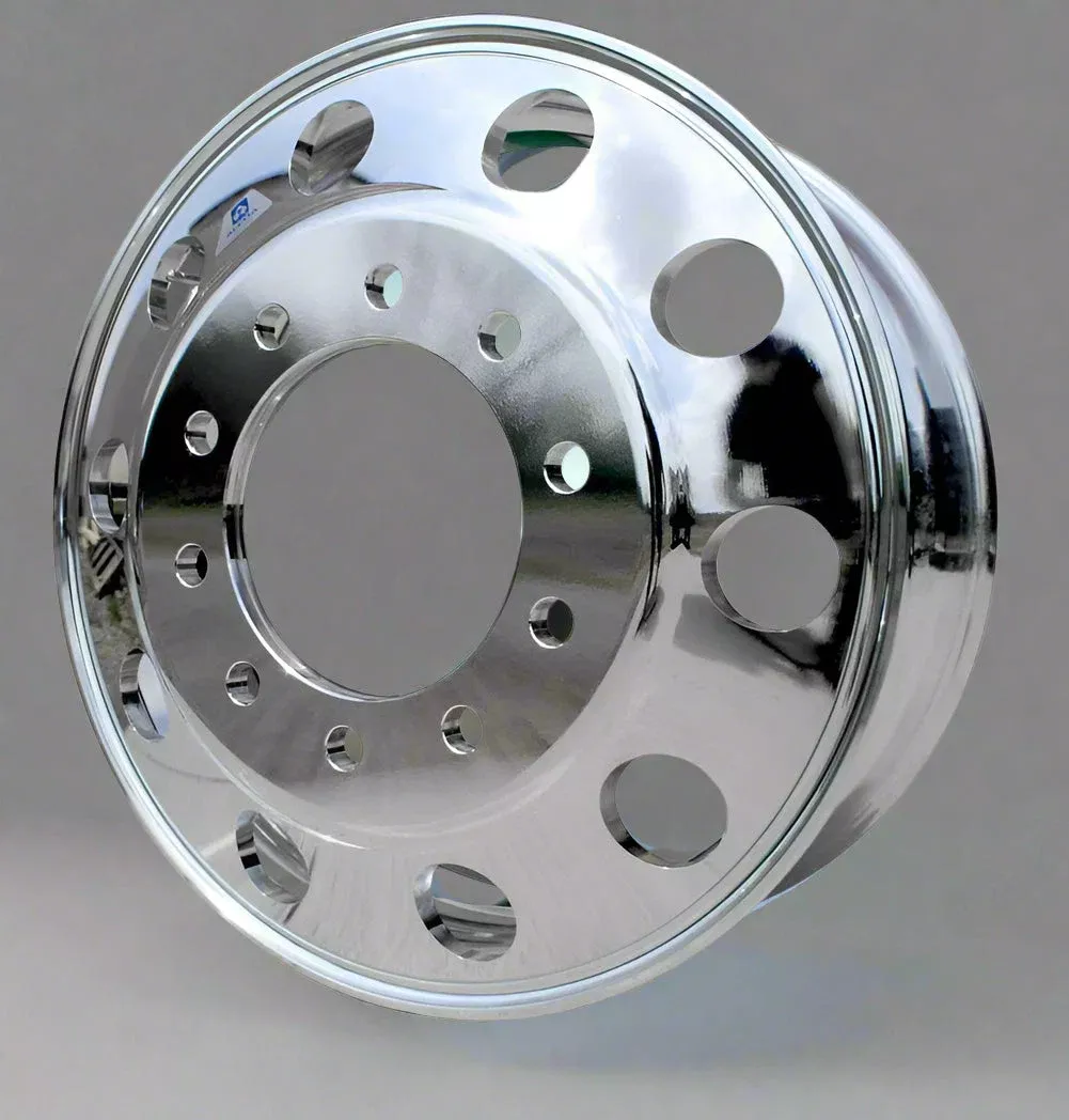 Polished Aluminum Truck Rims – 22.5" & 24.5" Lightweight, Fuel-Efficient, Heavy-Duty Wheels