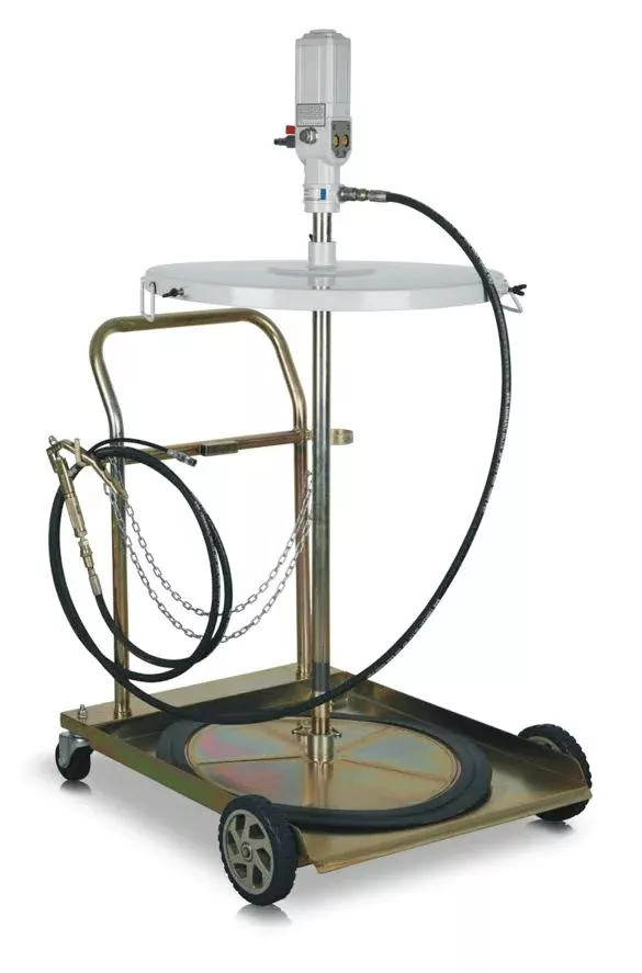 Portable Air-Operated Grease Kit 180 kg Drum with 5:1 Pump & Mobile Trolley 310215