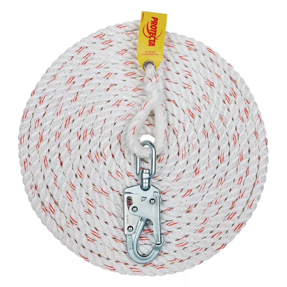 Protecta Rope Lifeline with Snap Hook - 50 ft.