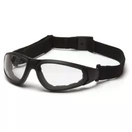 Pyramex GB4010ST Clear H2X Anti-Fog Lens with Black Strap/Temples Dozen
