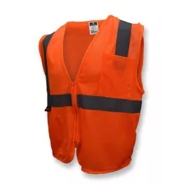 Radians SV2ZOM Economy Type R Class 2 Mesh Safety Vest with Zipper