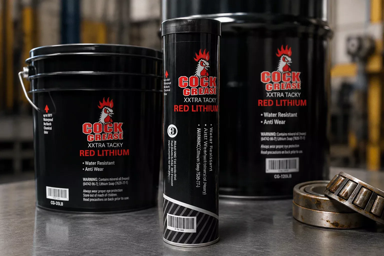 Red Lithium Complex Grease | Extra Tacky Multipurpose – Available in Tube, Pail & Barrel