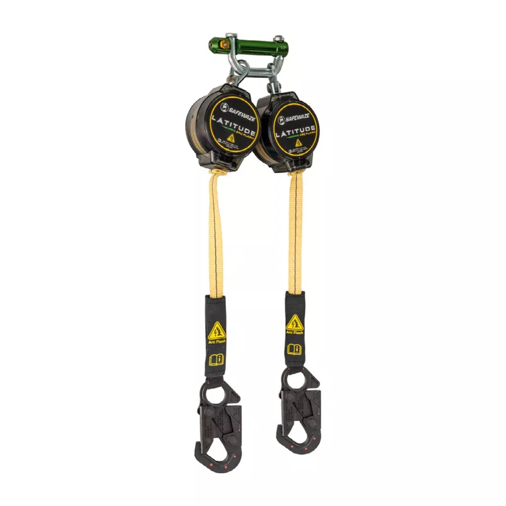 Safewaze Latitude Pro Arc Flash Dual Web Retractable w/ Dielectric Hooks - 7 ft.