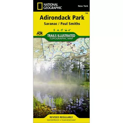 Saranac, Paul Smiths: Adirondack Park Trail Map
