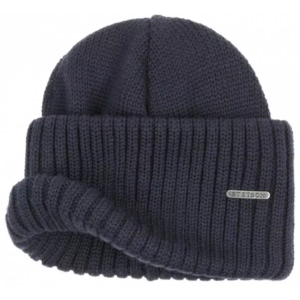 Stetson Northport Merino Wool Beanie Black