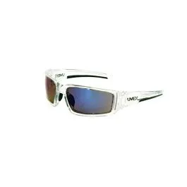 Uvex S2975 Hypershock Clear Ice Frame with Blue Hardcoat Mirror Lens