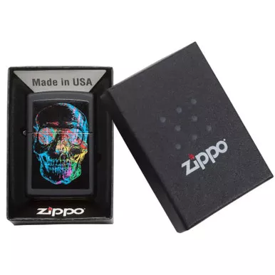 Zippo Colorful Skull Black Windproof Lighter